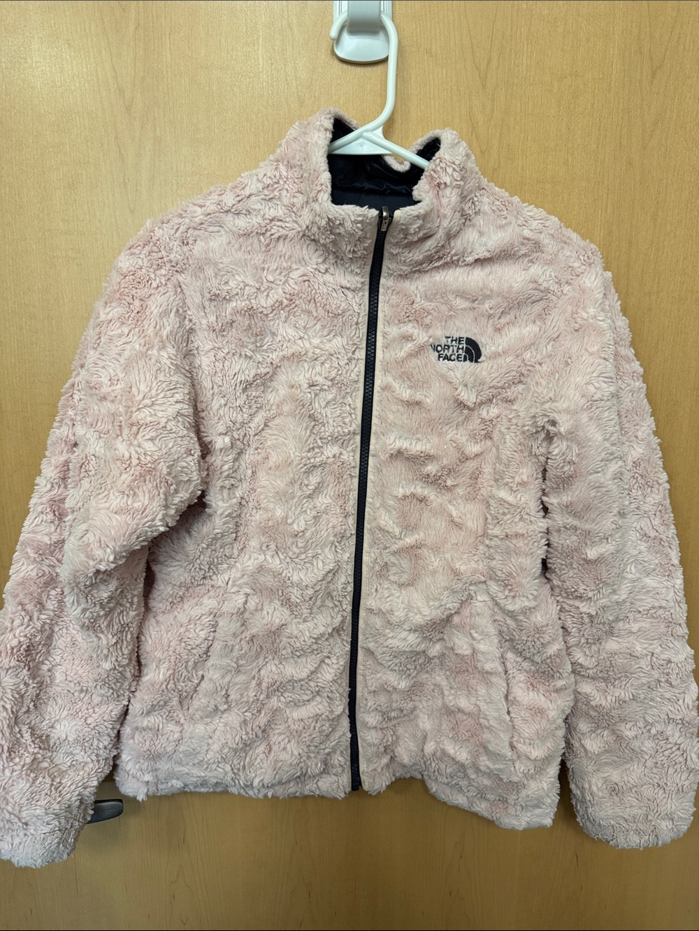 The North Face Blush Pink Plush Fleece Jacket Reversible